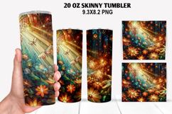 Skinny Tumbler 20oz Wrap Design, Summer Tumble PNG Design Product Image 1