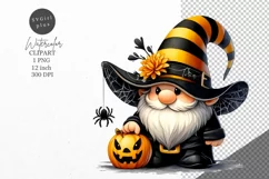 Halloween clipart, Halloween gnome, Kids Halloween Product Image 1