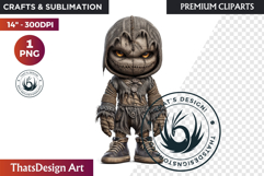 Voodoo doll Halloween Clipart, black Magic gothic witchcraft Product Image 1