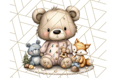 Woodland Nursery Baby Animals Clipart, Cute Animals Png Product Image 3