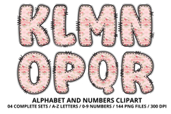 Charming Garden Doodle Alphabet PNG Letters &amp; Numbers 300DPI Product Image 3