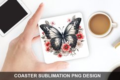 4Th Of July Butterfly - Coaster Sublimation Design Product Image 1