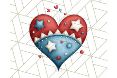 Patriotic Scandinavian Rainbow Clipart PNG, 4th Of July Png Product Image 3