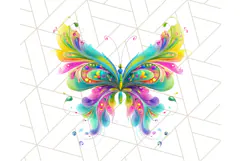 Colorful Butterfly Clipart PNG Clipart, Rainbow Butterfly Product Image 3