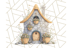 Whimsical Cottagecore Cottage PNG Clipart, Fairy House Png Product Image 3