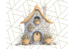 Whimsical Cottagecore Cottage PNG Clipart, Fairy House Png Product Image 3