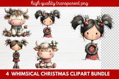 Whimsical Christmas Clipart | Cute Festive Holiday PNG Product Image 1