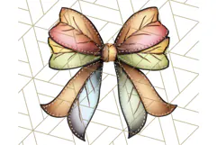 Fall Bow Clipart, Autumn Hair Bows PNG, Fall Ribbon Png Product Image 3