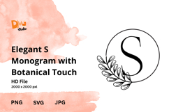 Elegant Monogram with Botanical Touch Product Image 1