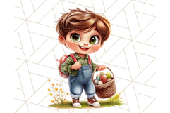 Kids Easter Clipart, Fun Holiday Easter Bunny PNG Printable Product Image 10