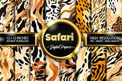 Safari Seamless Digital Papers, Leopard Pattern Product Image 1