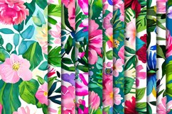 Flowers,Vintage Flowers Pattern watercolor background pack Product Image 3
