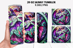 Bats Skinny Tumbler 20oz Wrap Design, Halloween Tumbler PNG Product Image 1