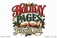 Holiday Pages & Fireside Days PNG, Christmas Book Lover Sub Product Image 2