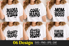 Mama Vibes Retro Boss Quotes SVG PNG Product Image 1