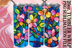 Stained Glass Tree Wrap 20oz Colorful Sublimation Tumbler Product Image 1