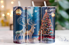 Merry Christmas Tree Tumbler Wrap | Christmas Wrap Product Image 1
