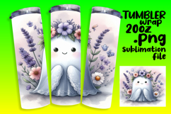 Unique Tumbler Sublimation Design , Cute Ghost Product Image 1