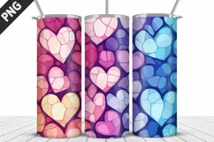 Lovely Hearts Tumbler Design | Valentine's Day Tumbler Wrap Product Image 5