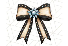 Western Style Bow PNG, Cute Cowboy, Cowgirl Coquette Png Product Image 3