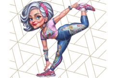 Wild Grandma Clipart PNGs, Funny Quirky Old Ladies Product Image 3