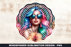 Summer Girl Wind Spinner Sublimation Design Product Image 1