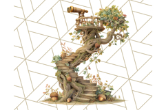 Acorn Village Clipart PNG, Fall Animal Png Product Image 3
