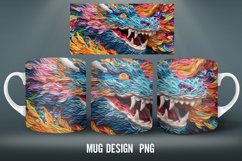 Gragon Mug Wrap Sublimation Designs|Impasto Painting 3D Mug Product Image 3