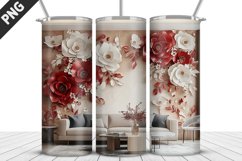 Flowers Tumbler Wrap | Sublimation Design | Tumble PNG Product Image 1