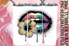 Radiant memories 20oz tumbler wrap, Dripping Lips Product Image 1