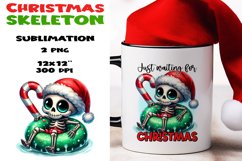 Christmas skeleton Sublimation PNG. Product Image 1