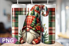 Christmas Gnome Tumbler Sublimation - 20 Oz Skinny Tumbler Product Image 1