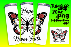 LUXE PNG Tumbler Design 20oz , Butterfly Product Image 1
