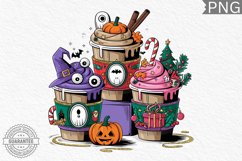Hallothanksmas PNG, Hallothanksmas Coffee Sublimation Product Image 1