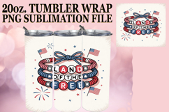 Whimsical nights 20oz tumbler wrap, Patriotic Product Image 1