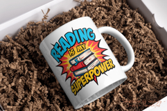 Reading Is My Superpower PNG | Book Lover Sublimation Design Product Image 4