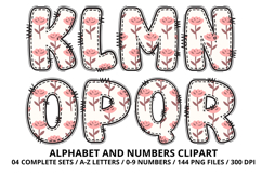 Romantic Coquette Alphabet PNG Letters &amp; Numbers 300DPI Product Image 3