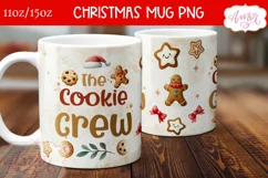 Christmas Cookies mug wrap PNG, Santa's cookie tester mug Product Image 3