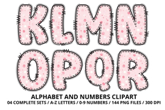 Bellerina Alphabet PNG Cute Ballet Letters Numbers 300 DPI Product Image 3