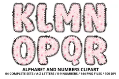 Bellerina Alphabet PNG Cute Ballet Letters Numbers 300 DPI Product Image 3