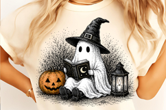 Halloween Scarecrow PNG, Vintage Halloween Ghost Witch PNG Product Image 3