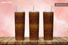 Leopard Glitter Tumbler Sublimation | Skinny 20 oz | Tapered Product Image 6