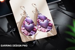 Valentines Day Teardrop Sublimation- Valentines Day Earring Product Image 1