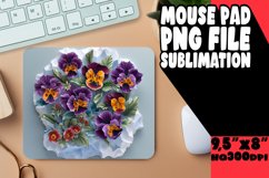 3D Flower Hole Sublimation for Mouse Pad PNG Product Image 1
