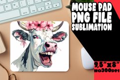 Happy Farm Cow Mouse Mat Sublimation PNG Product Image 1