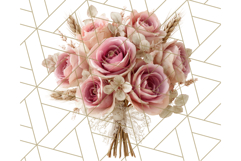 Fall Flower Bouquets Clipart PNG, Autumn Floral Clip Art Product Image 3