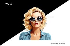 Retro Comic Style Pop Art Girls Clipart Png Product Image 1