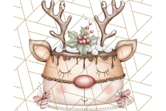 Christmas Cake Clipart PNG, Cottagecore Holiday Desserts Product Image 3