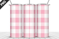Pink Plaid Tumbler Design | Valentine&#039;s Day Tumbler Wrap Product Image 2
