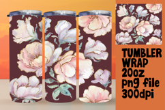 GORGEOUS 20oz Sublimation Template , Flower Pattern Product Image 1